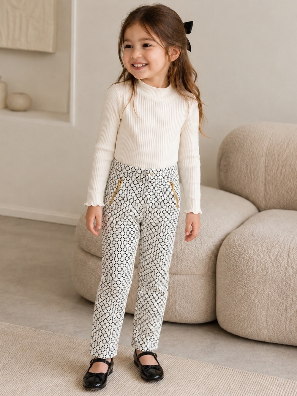 Janie and jack geo jacquard pants 12-18m